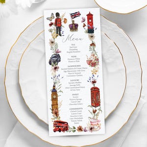 4-teiliges British Tea Party Bundle: London Icons, Corjl bearbeitbare Vorlagen Bild 5