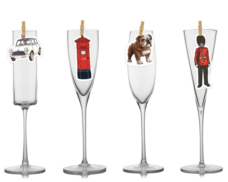 Use the cutouts as cute clip-ons for champagne glasses