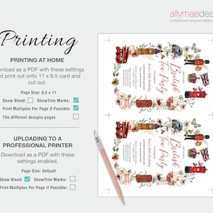 4-teiliges British Tea Party Bundle: London Icons, Corjl bearbeitbare Vorlagen Bild 6