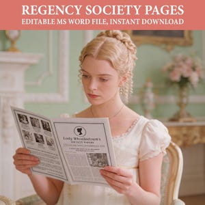Skandalbroschüre der Regency Society, Sehr geehrte Leserin, sehr geehrter Leser, Anpassbarer Text, MS Word-Datei