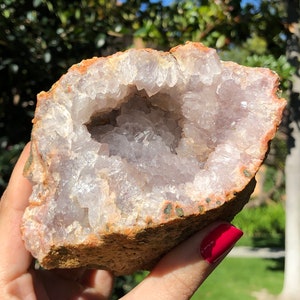 Gorgeous 1.7 Pound Pale Pink Amethyst Cluster Geode