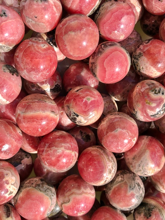 Rare Genuine Argentinian Rhodochrosite Sphere, Reiki Energy, Healing Crystals