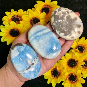 Rare Blue Opal palm - You Pick! - genuine crystal, metaphysical properties