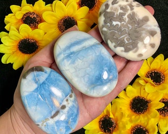 Rare Blue Opal palm - You Pick! - genuine crystal, metaphysical properties