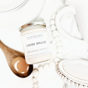 Creme Brûlée Candle bakery decor bakery gifts gifts for baker sweet candles soy candles scented candles farmhouse candles farmhouse kitchen image 1
