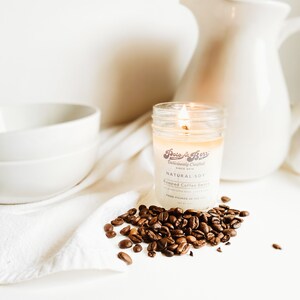 Roasted coffee beans soy candle coffee gifts coffee bar decor coffee lovers coffee candles strong coffee bean scented candles fresh coffee