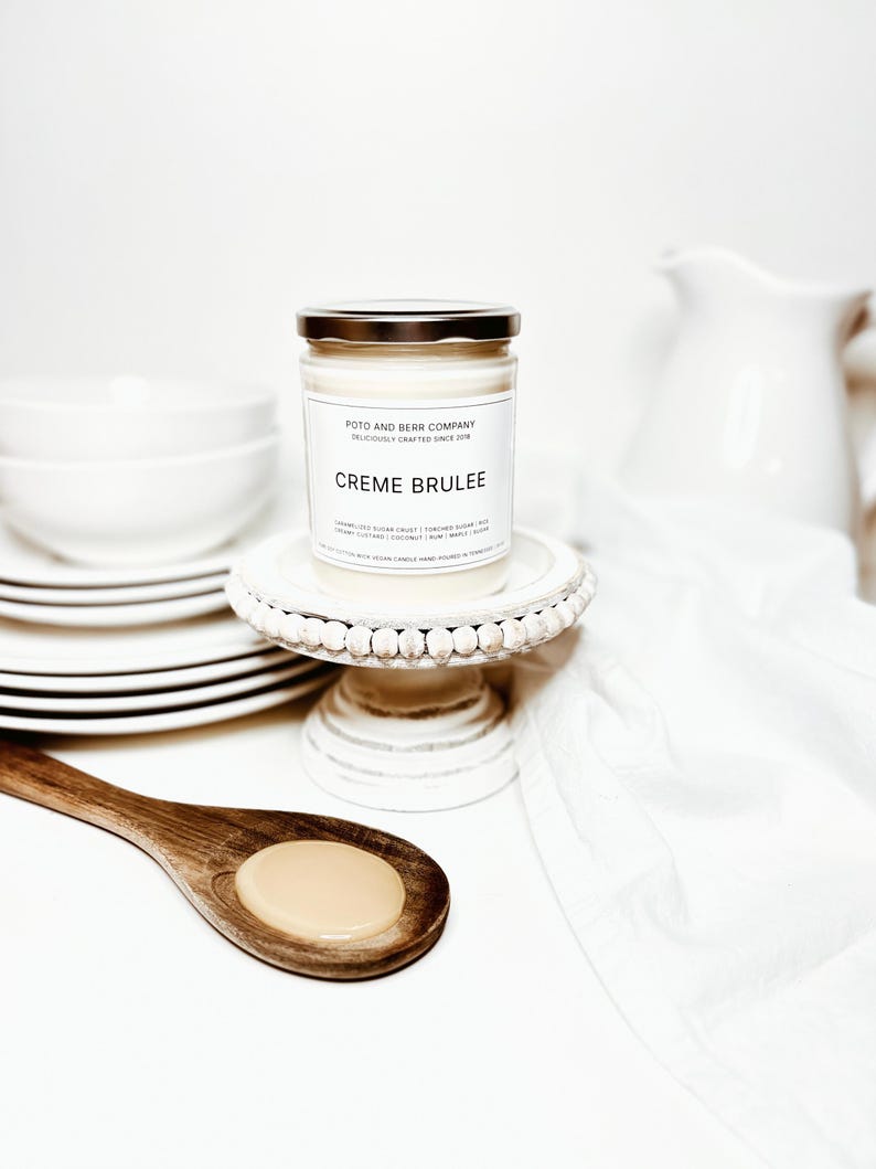 Creme Brûlée Candle bakery decor bakery gifts gifts for baker sweet candles soy candles scented candles farmhouse candles farmhouse kitchen image 4