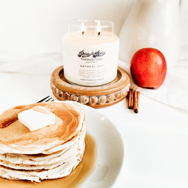 Apple Cinnamon Pancakes scented soy wax candle fall candles Autumn candles fall decor soy candles cinnamon candles spice candle apple candle