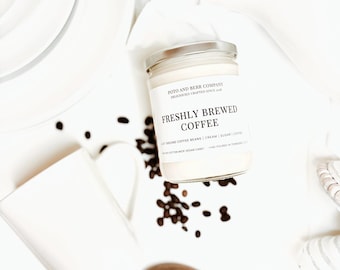 Fresh Coffee Candle soy candles coffee gifts coffee bar decor coffee lovers coffee candles strong coffee bean scented candles fresh coffee