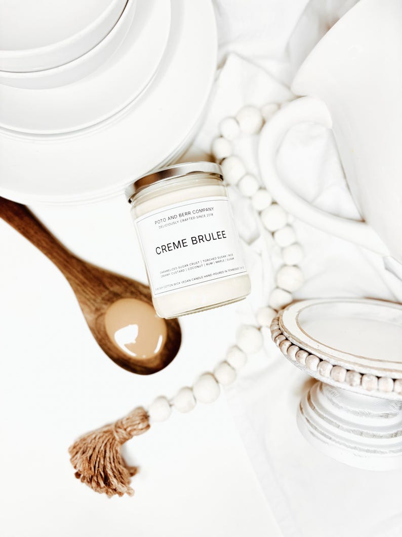 Creme Brûlée Candle bakery decor bakery gifts gifts for baker sweet candles soy candles scented candles farmhouse candles farmhouse kitchen image 2