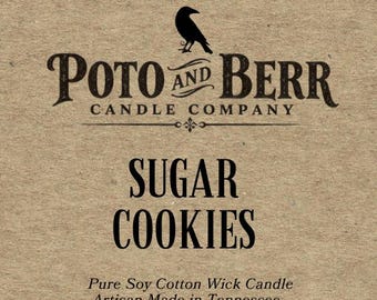 Sugar cookies candle hostess gifts Christmas candle scented candles winter decor holiday decor holiday candles winter candles soy wax candle