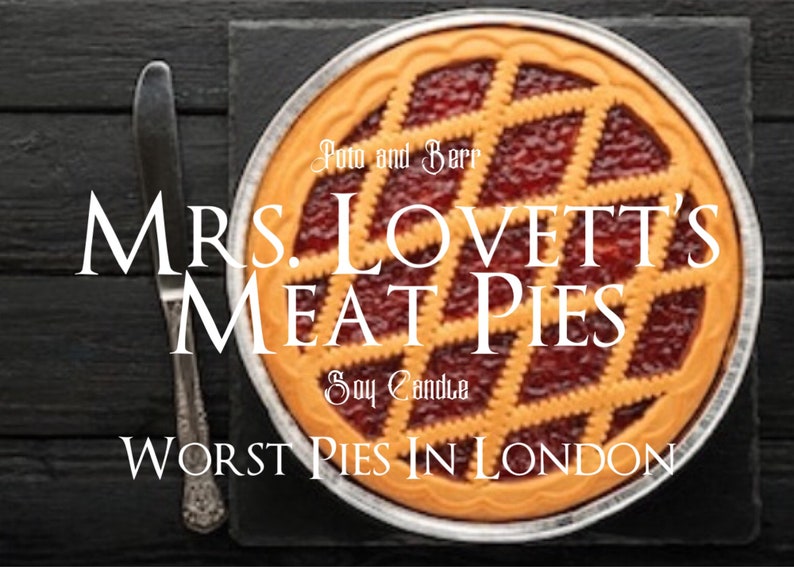 Mrs. Lovett's Meat Pies Scented Candles Sweeney Todd Etsy