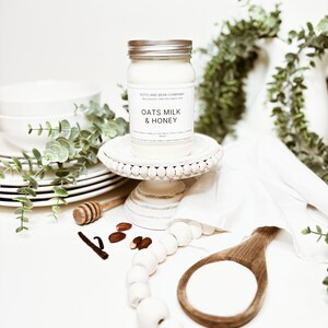 Oatmeal milk + honey candle soy candles scented candles spa gift gifts for her natural candles soy wax candles candles soy vegan gifts