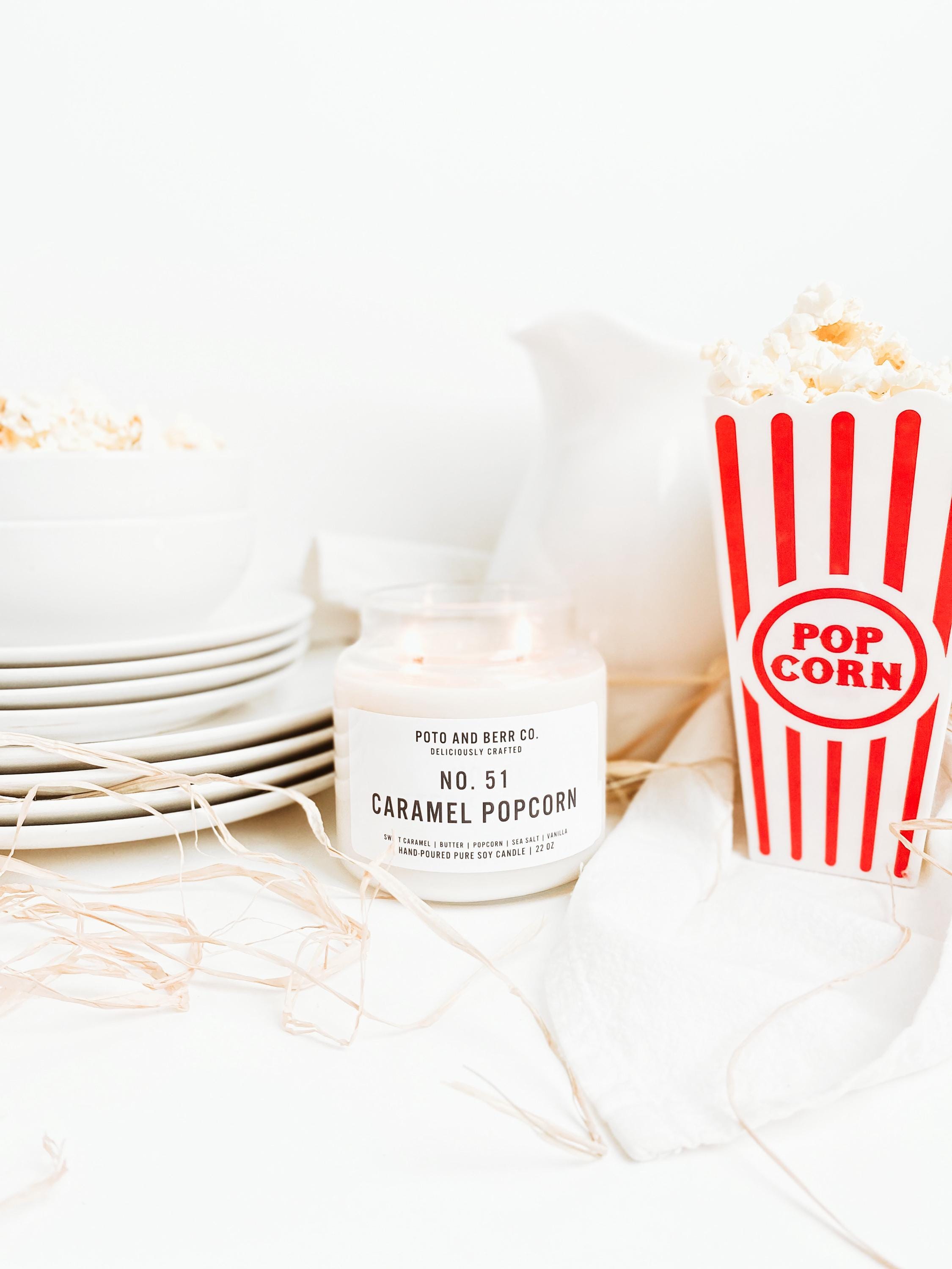 Popcorn Candle Caramel Popcorn Scented Soy Candle, Fall Gifts, Fall Candles, Popcorn ...