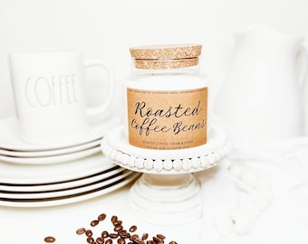 Roasted coffee beans soy candle coffee gifts coffee bar decor coffee lovers coffee candles strong coffee bean scented candles fresh coffee