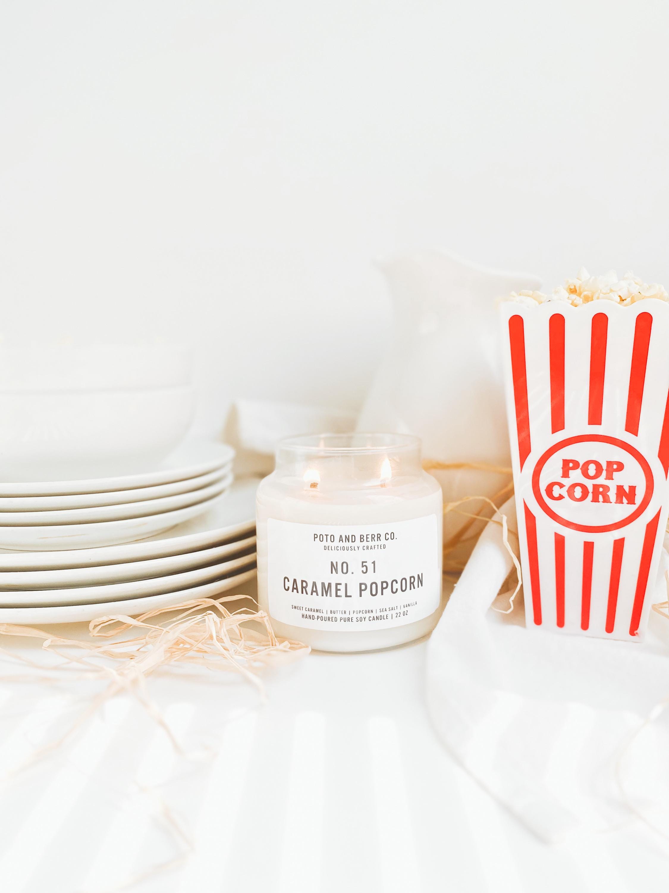 Popcorn Candle Caramel Popcorn Scented Soy Candle, Fall Gifts, Fall Candles, Popcorn ...