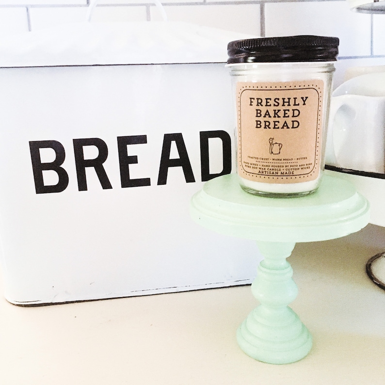 Freshly baked bread scented soy candle bread gifts farmhouse Etsy