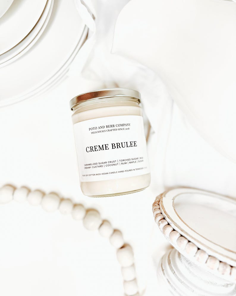 Creme Brûlée Candle bakery decor bakery gifts gifts for baker sweet candles soy candles scented candles farmhouse candles farmhouse kitchen image 7