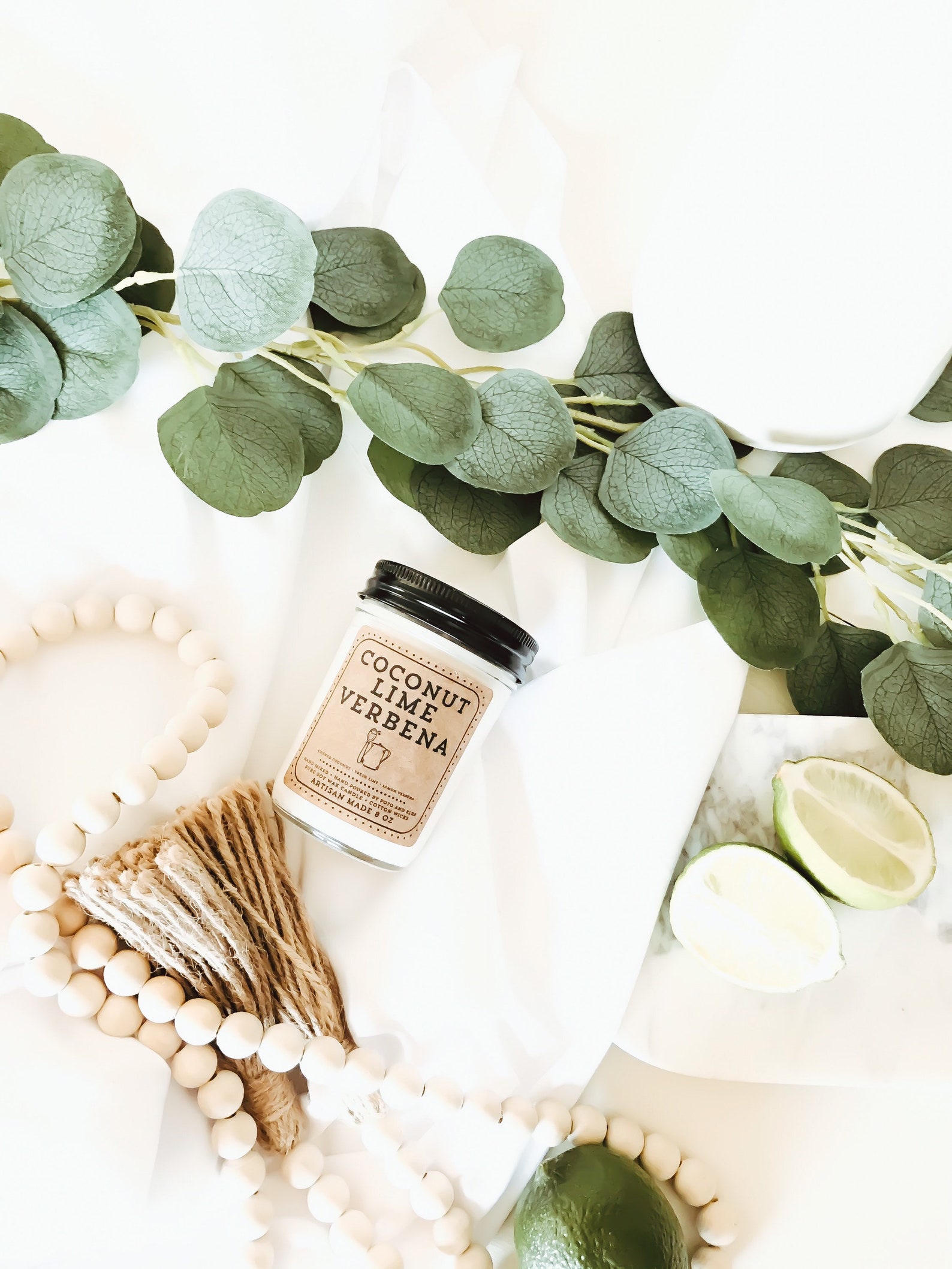 Coconut Lime Verbena Candle Beach Decor Tropical Gifts Etsy