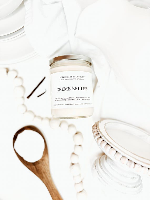 Creme Brûlée Candle bakery decor bakery gifts gifts for baker sweet candles soy candles scented candles farmhouse candles farmhouse kitchen