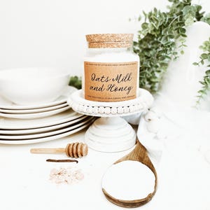 Oatmeal milk + honey candle soy candles scented candles spa gift gifts for her natural candles soy wax candles candles soy vegan gifts image 1