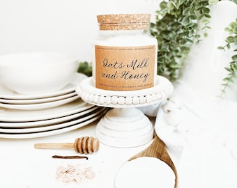 Oatmeal milk + honey candle soy candles scented candles spa gift gifts for her natural candles soy wax candles candles soy vegan gifts