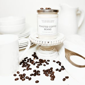Roasted coffee beans soy candle coffee gifts coffee bar decor coffee lovers coffee candles strong coffee bean scented candles fresh coffee