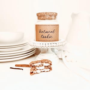 OATMEAL COOKIE CANDLE best smelling candles gifts for foodies cookie candle oatmeal candle scented candles soy candles potoandberrco foodie