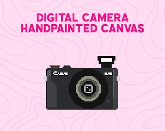 Digital Camera - Custom Handpainted Needlepoint Canvas, Photography, Digital Camera, Digicam