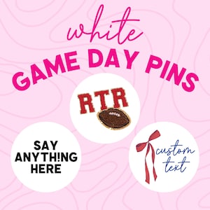 Custom 3&quot; Game Day Pins || Game Day Buttons, Football Game Pins, Football Buttons, Game Buttons, Tailgate Buttons, College Game Day