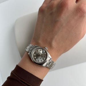 Vintage Rolex Lady-Datejust Oyster Perpetual 26MM Silver Diamond Dial Oyster bracelet with Box