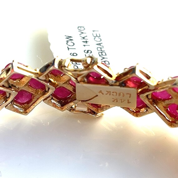 Retro-Style Natural Round Ruby APP. 6.00 CWT 14K … - image 8