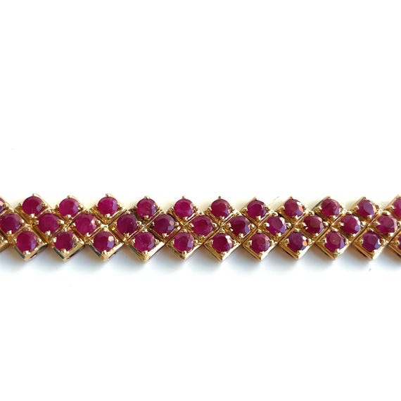 Retro-Style Natural Round Ruby APP. 6.00 CWT 14K … - image 7