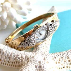 Antique Diamond watch bangle Hamiton