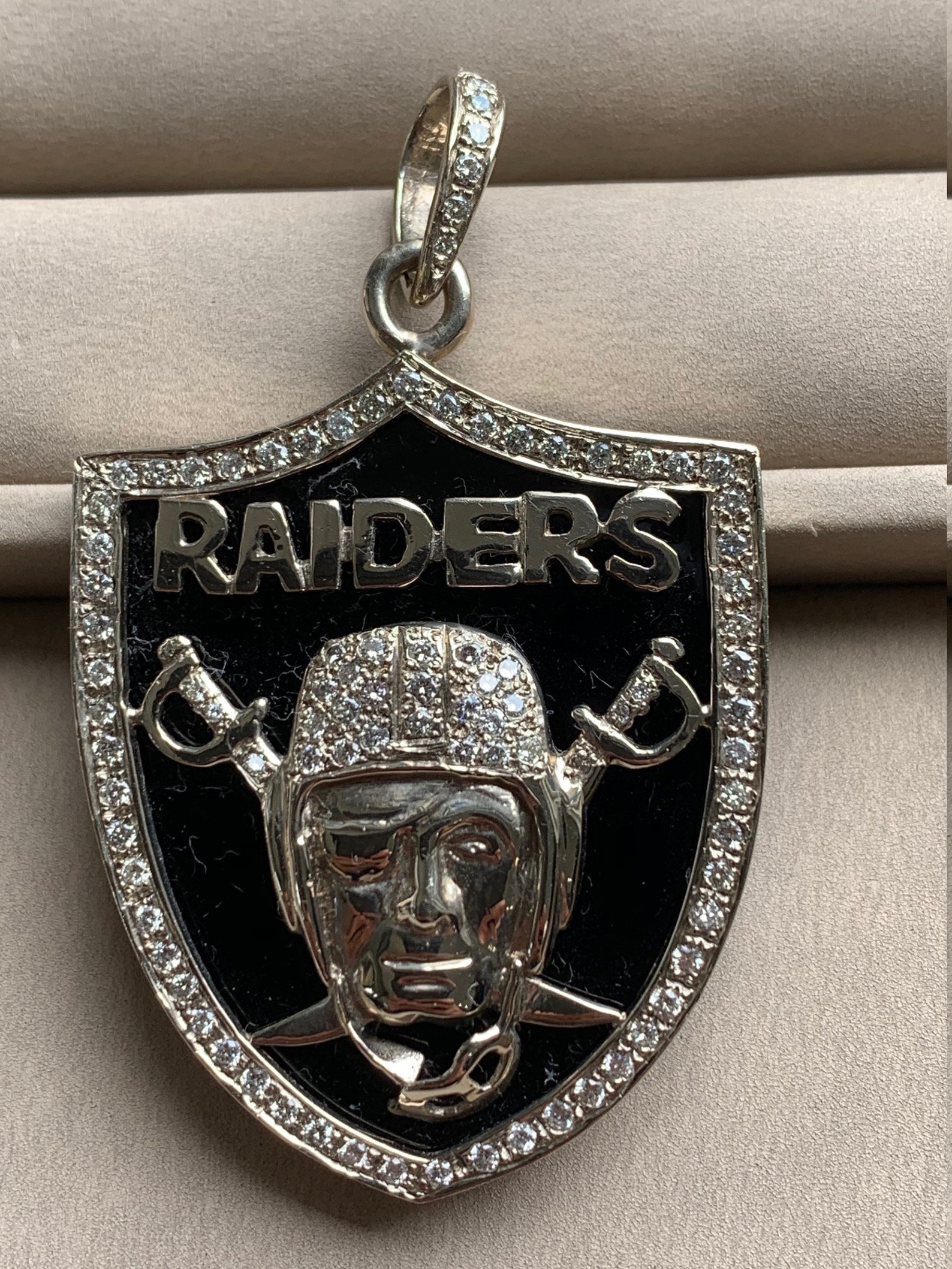 ESTATE RAIDERS PENDANT Custom Made Diamond/14k White Gold Etsy