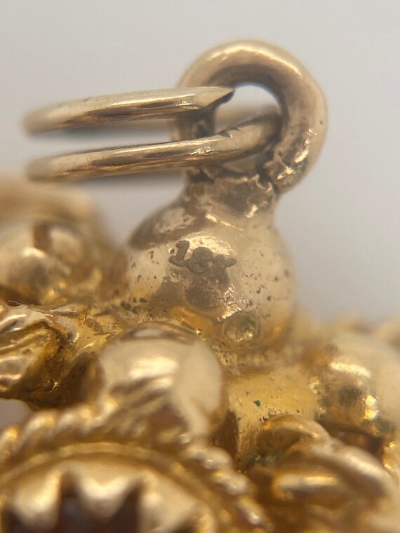 Vintage 18 Karat Yellow Gold Citrine Stone Crown … - image 6