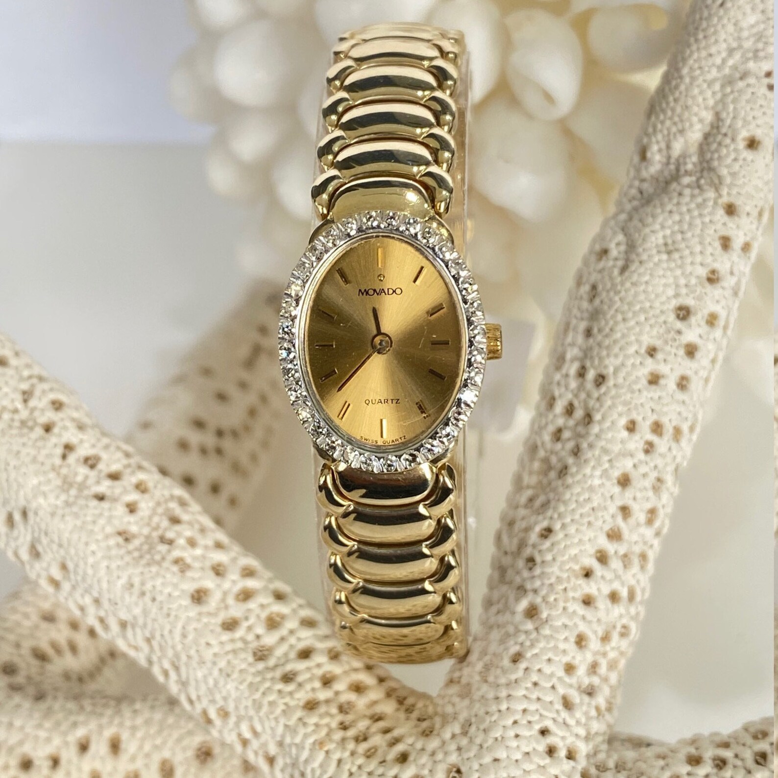 Vintage Movado 14K Yellow Gold Ladies Quartz Watch with Etsy