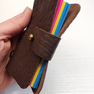 Supernatural PRIDE Winchester Journal / notebook size SMOL (3 x 4) made from alt Dean Winchester jacket. Brown. PAN (or choose any flag)