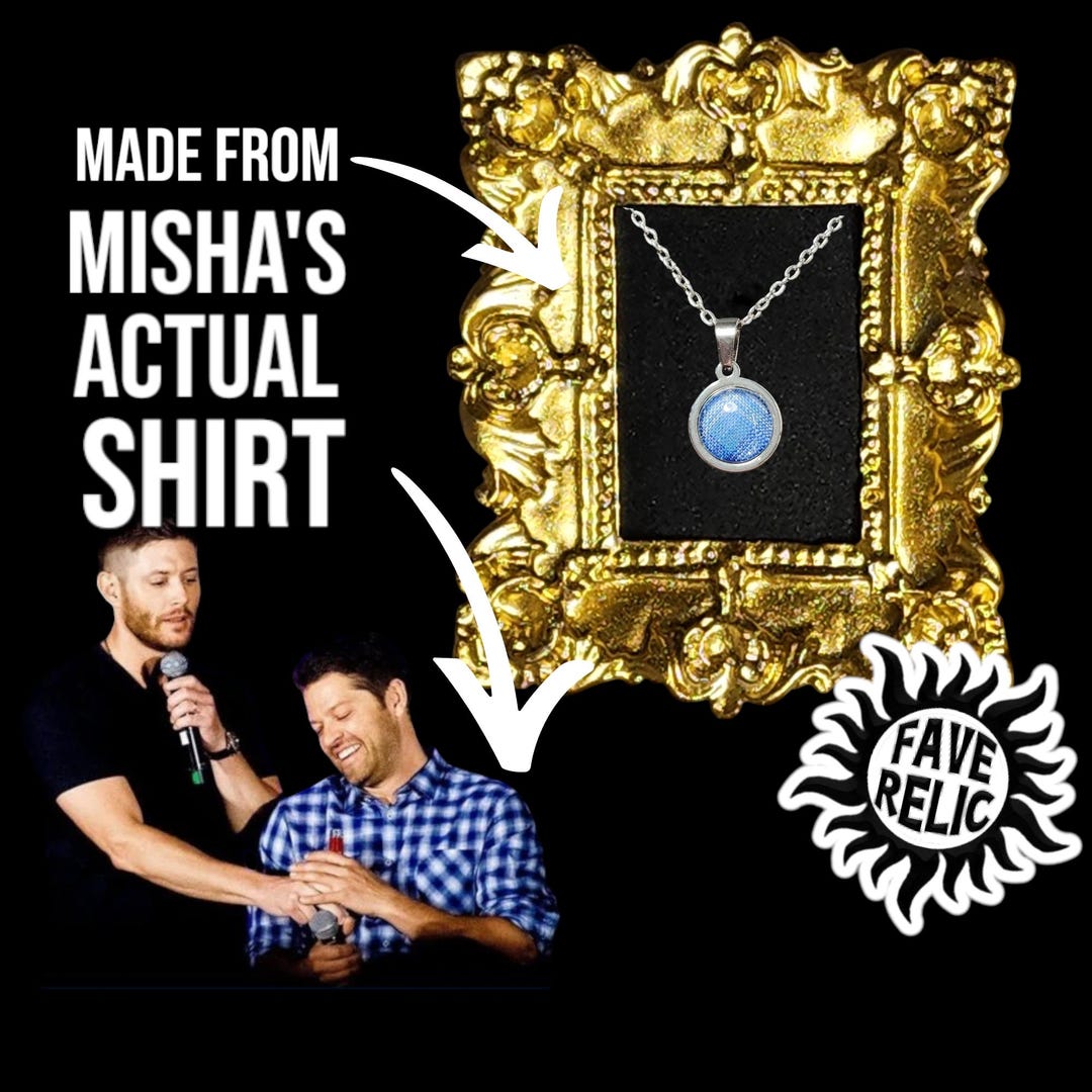 Misha Collins FAVE RELIC, Stainless Necklace "true Blue" Made From ...