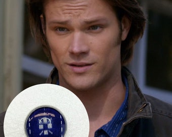 Supernatural PIN "Sam’s Midnight Star" made from Sam’s SA No Wackadoo Shirt