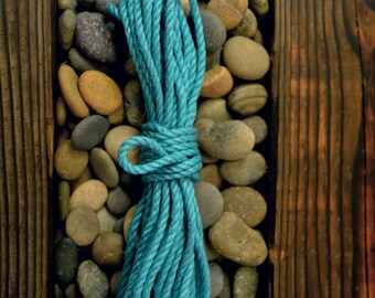 Jute rope (4), light blue/turquoise