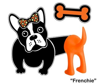 GREAT DOG Hooked On Tails - Dog Wall Decal 7 Tail Hook Set - Dog Wall Decal - Dog Leash Wall Hook - Dog Tail Coat Hook - Gift for Dog Lovers