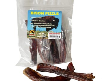 All-Natural Bison Bully Sticks: 6" Dog Chews, USA Made, 5 Pack