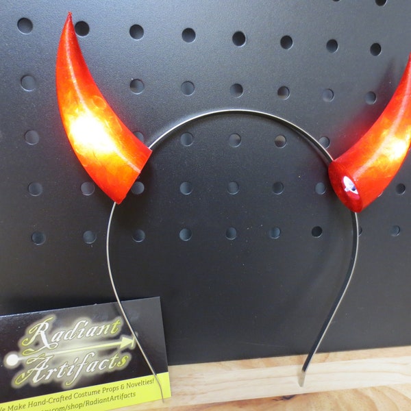 Light Up Devil Horns Costume Headband, LED Power Cute Demon horn