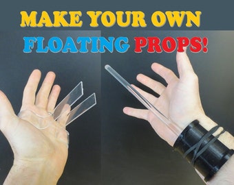 Make Your Own Floating Cosplay Props!  Wearable Magic Hovering Object Costume Accessory in 2 Styles of Clear/Invisible Handheld Plastic