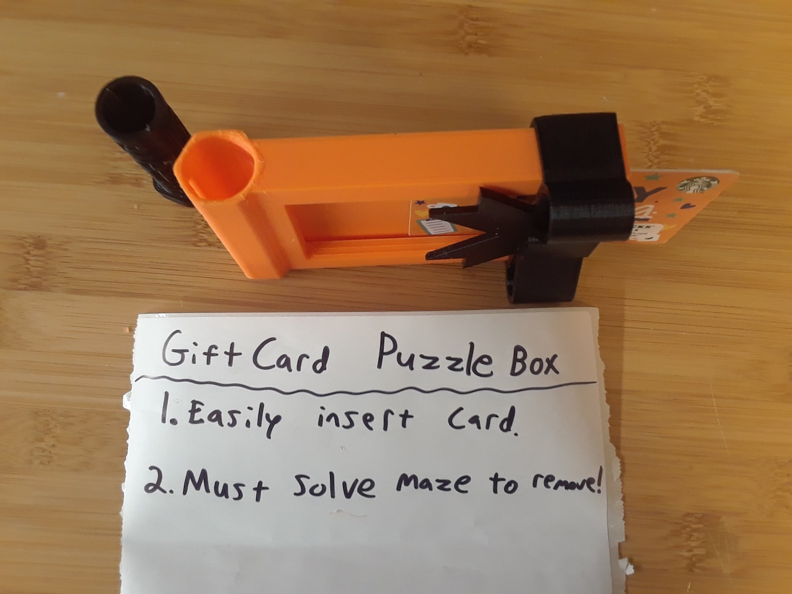 Gift Card Puzzle Box Easy to Put Card In Tough to Get Out Etsy