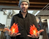 Floating Fireball Prop, Wearable Costume Flame, LARP Fire Elemental Super Power Cosplay Photo Accessory