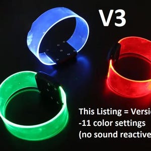LEDリストバンド -V3-色が変わる。フェスティバル、パーティー、レイブ