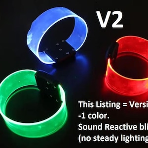 LED-Armband -V2-Sound Reactive - Leuchtendes Armband für Festivals, Partys und Raves. Leuchtet im Dunkeln