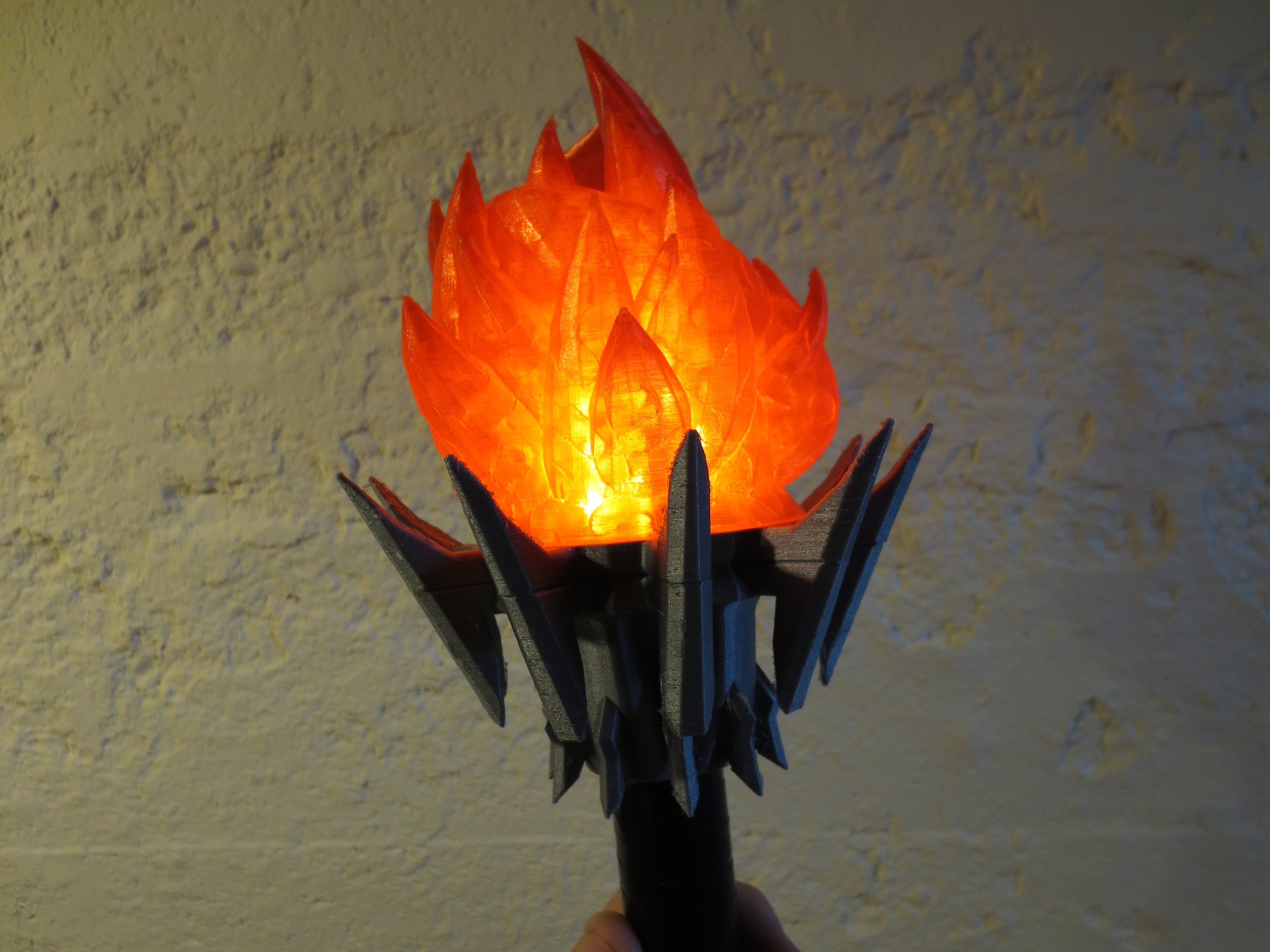 Flame light torch prop for cosplay